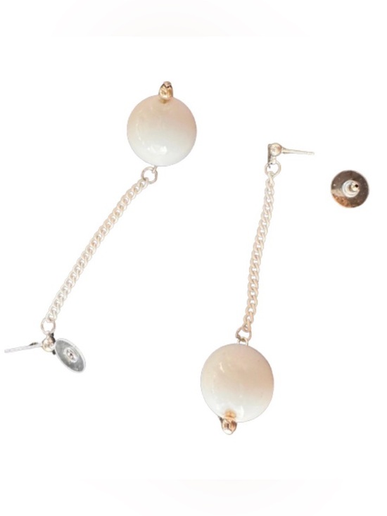 Jewelry - Hand Crafted White Dangle Earrings